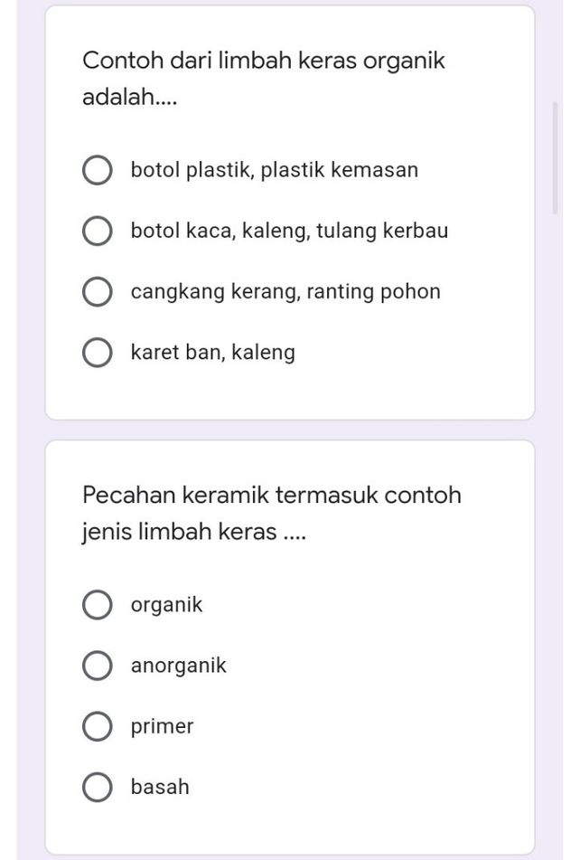 Jenis limbah yang berwujud ke See how to solve it at 