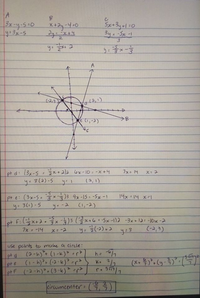 1 Find The Circumcentre Of Th See How To Solve It At Qanda 1 Find The Circumcentre Of Th See How To Solve It At Qanda