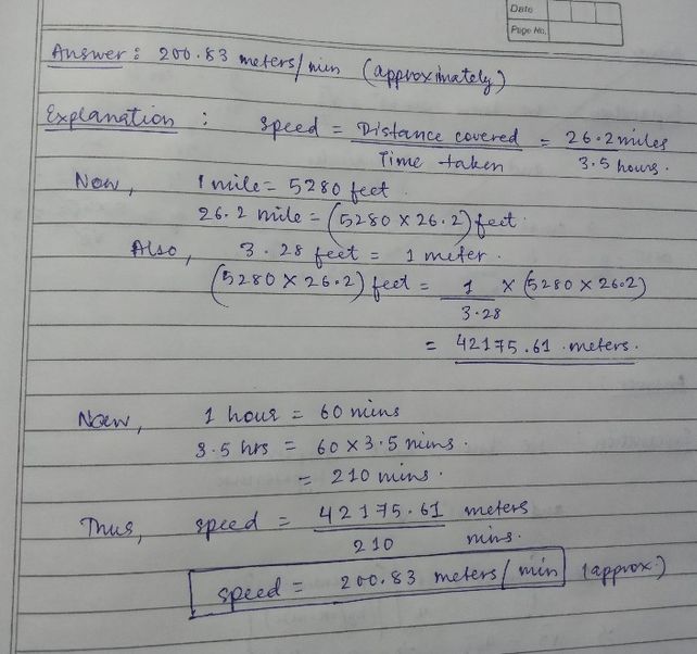4 An Marathon Runner Can Run See How To Solve It At Qanda 4 An Marathon Runner Can Run See How To Solve It At Qanda