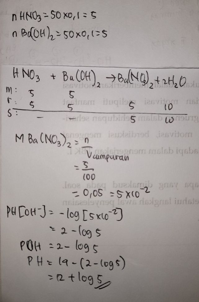 Tentukan Ph Campuran Beri Lihat Cara Penyelesaian Di Qanda