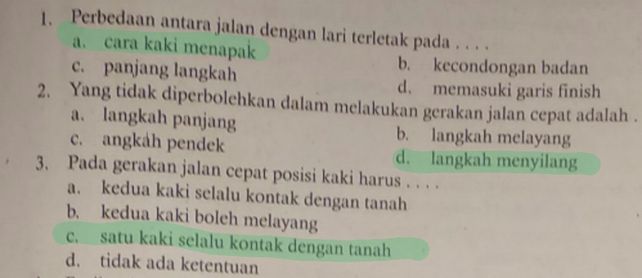 Perbedaan Jalan Dan Lari Terletak Pada Cara Golden Perbedaan Jalan Dan Lari Terletak Pada Cara Golden