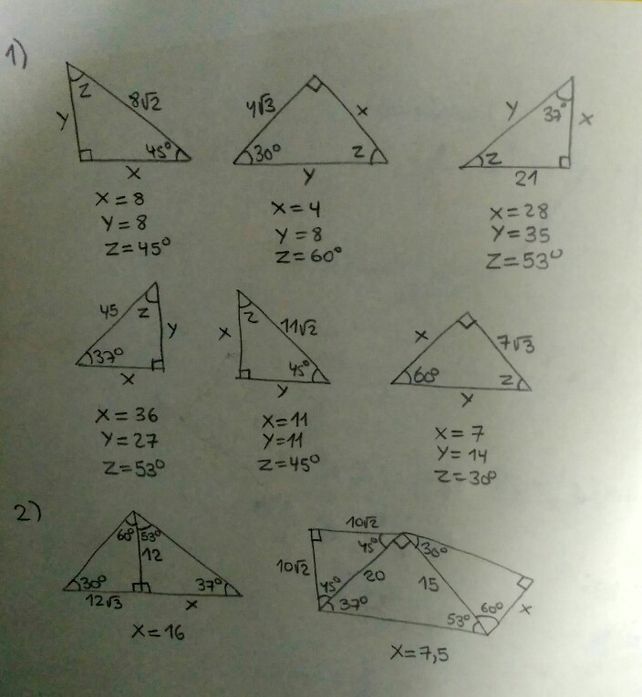 Triangulos Notables De 15 Triangulos Notables De 15