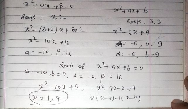15 1f Are The Roots Of X2ax See How To Solve It At Qanda