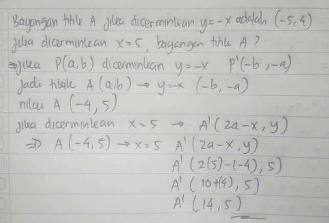 5 Bayangan Titik A Jika D Lihat Cara Penyelesaian Di Qanda