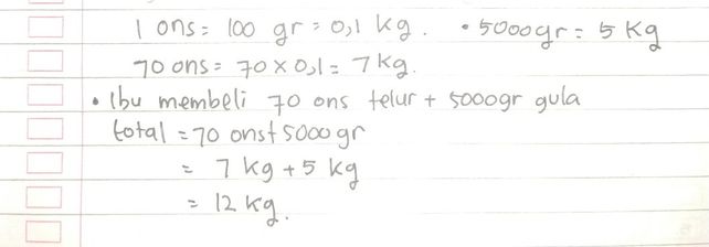 Ibu Membeli Telur 70 Ons Lihat Cara Penyelesaian Di Qanda