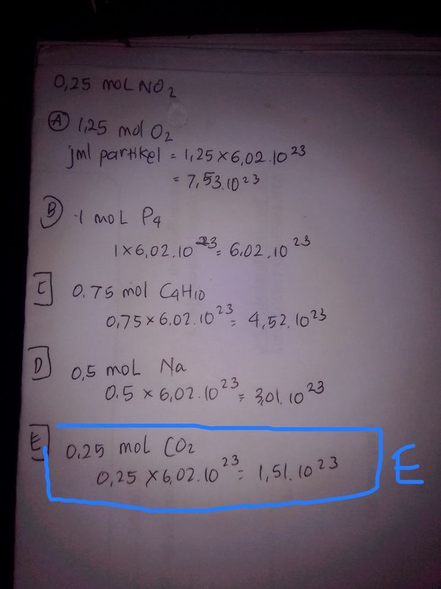 1 Jumlah Partikel Dalam 0 Lihat Cara Penyelesaian Di Qanda