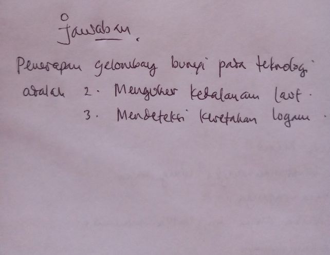 Pemanfaatan gelombang bunyi dalam teknologi