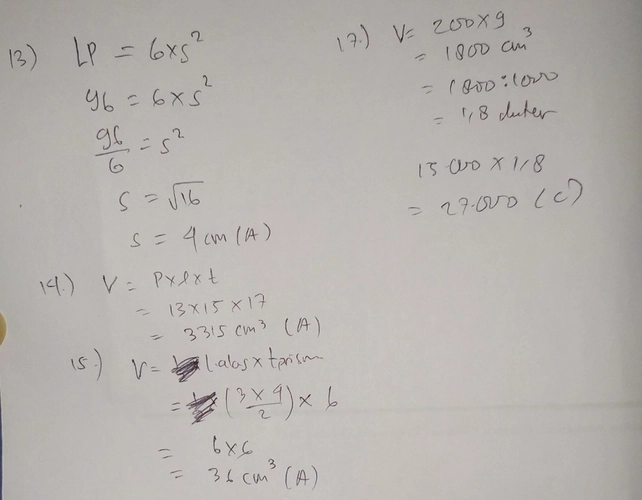 13 Jika Luas Permukaan Ku Lihat Cara Penyelesaian Di Qanda