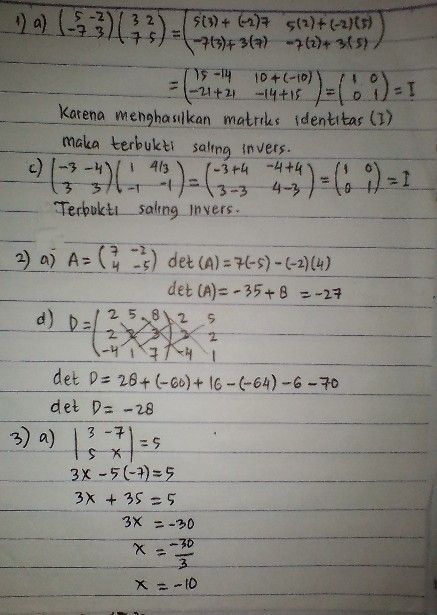 Tunjukkan Pasangan Matrik Lihat Cara Penyelesaian Di Qanda