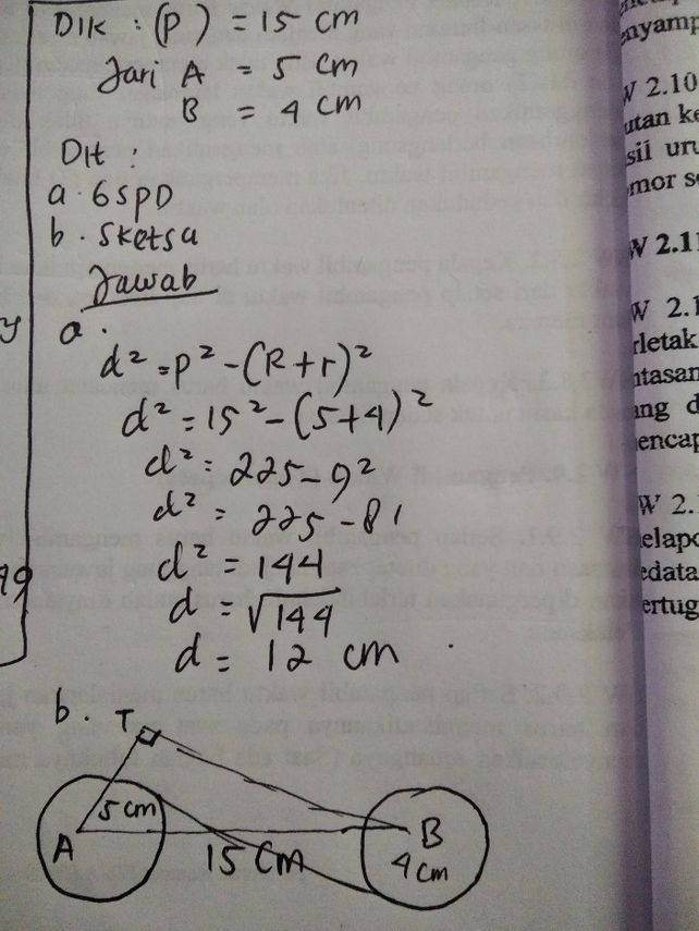 21++ Diketahui jarak antara pusat lingkaran a dan b adalah 7 5 ideas in 2021 