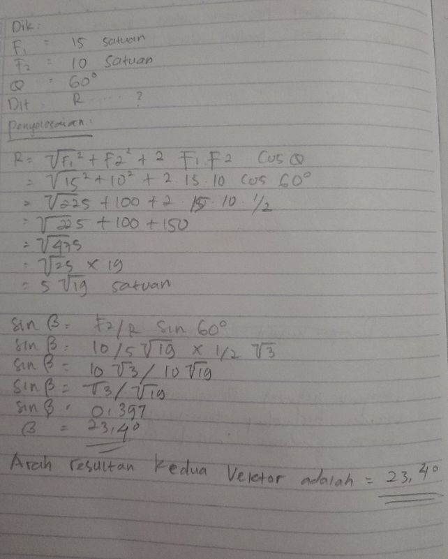 0 Dua Buah Vektor 00 5 Descubre Como Resolverlo En Qanda