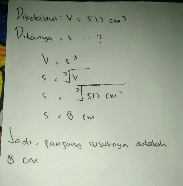 Panjang Rusuk Kubus Yang Lihat Cara Penyelesaian Di Qanda