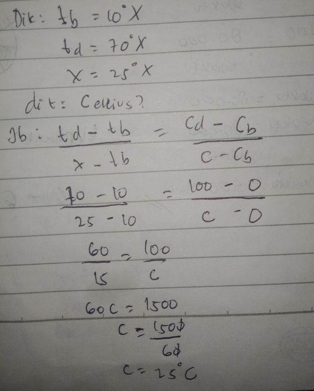 Pada Sebuah Termometer Sk Lihat Cara Penyelesaian Di Qanda