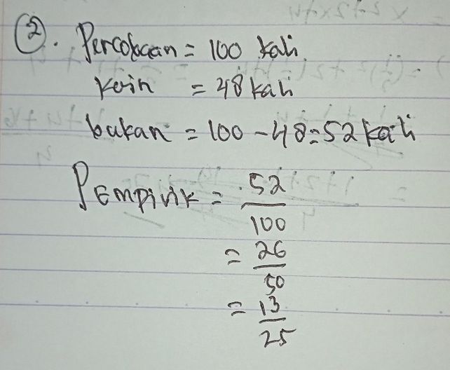 A Sebuah koin dilempar se&hellip; Lihat cara penyelesaian di