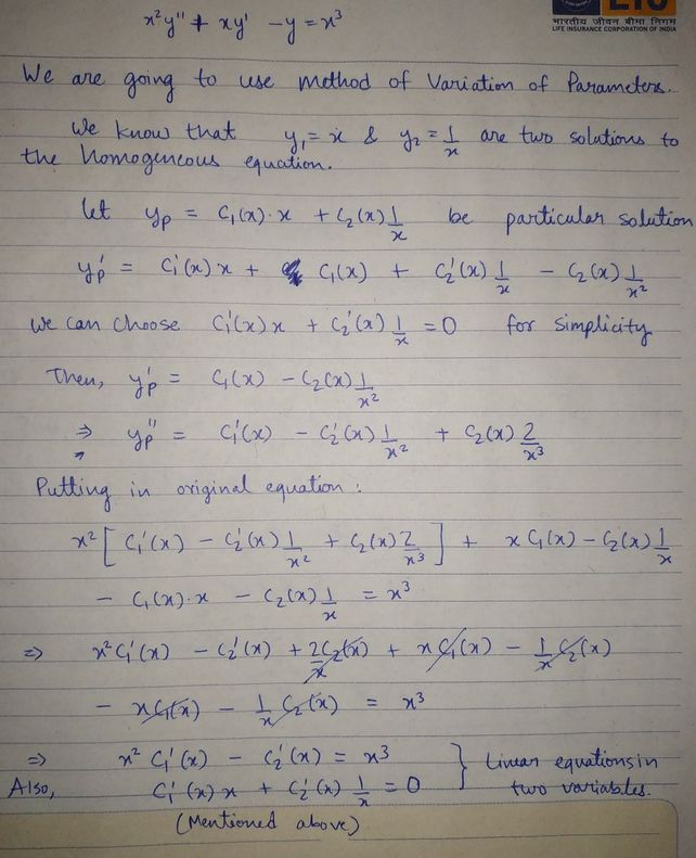 B Solve The Differential Equ See How To Solve It At Qanda