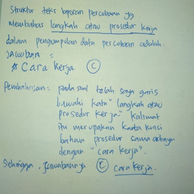 Soal Uraian Teks Laporan Percobaan Home Student Books