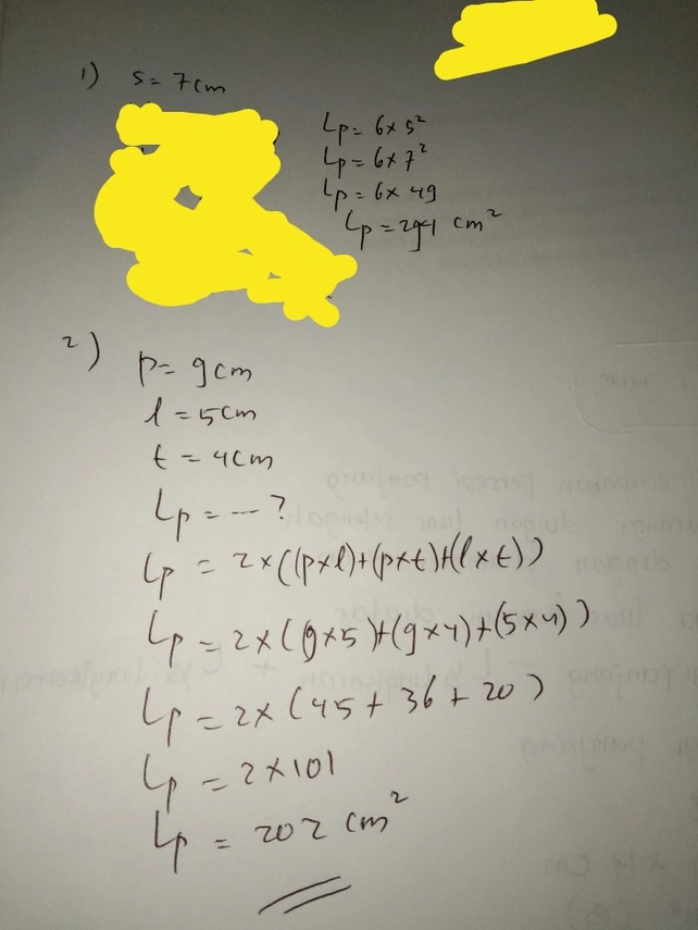 Luas Permukaan Kubus Yang Lihat Cara Penyelesaian Di Qanda