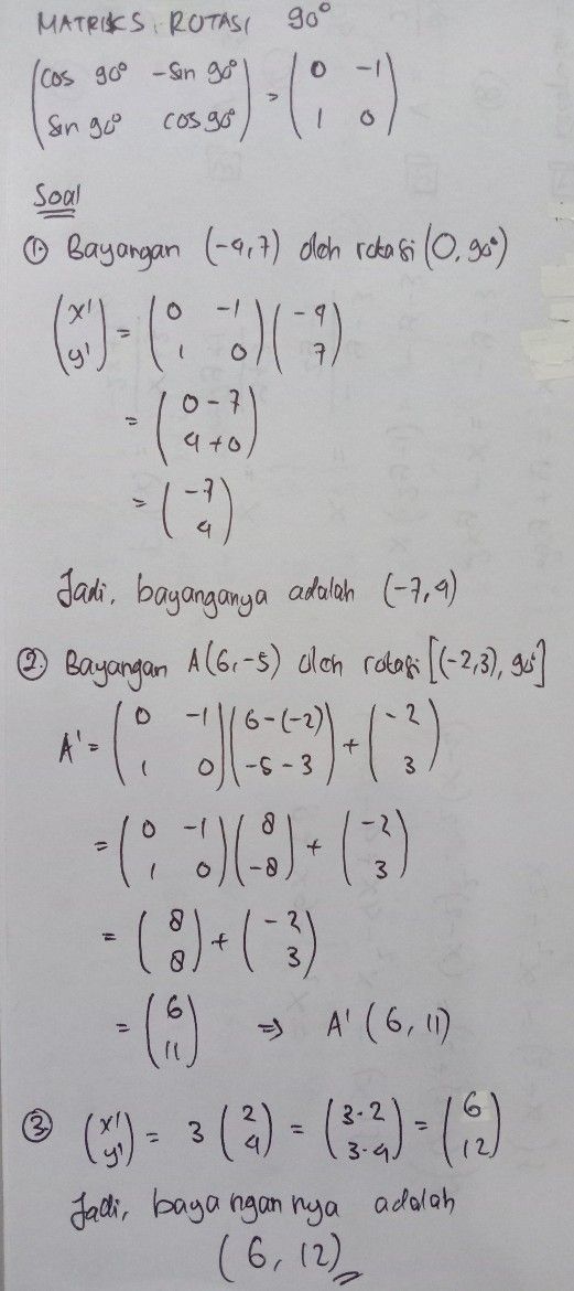 1 Tentukan Bayangan Titik Lihat Cara Penyelesaian Di Qanda