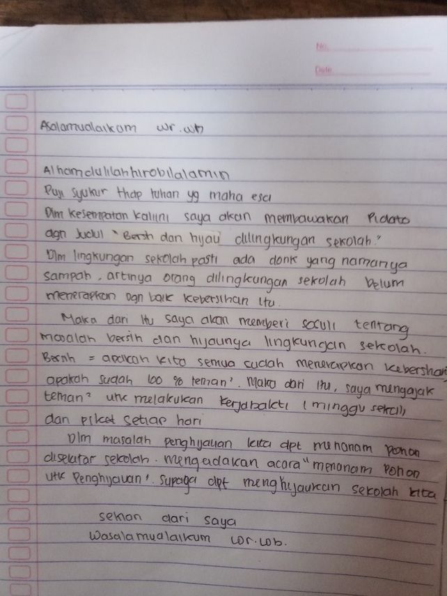 Tulislah Teks Pidato Sing Lihat Cara Penyelesaian Di Qanda