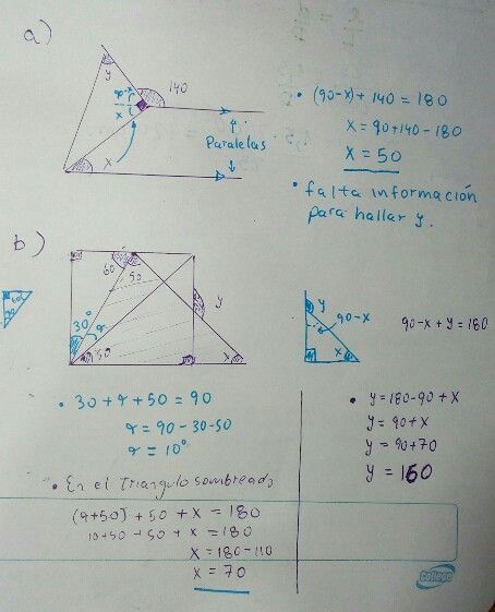 Encuentra Los Angulos Interiores De Los Siguientes Triangulos
